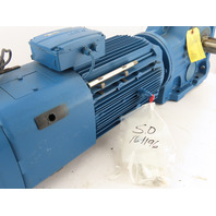 10HP 99RPM 17.87:1 50mm Right Angle Gear Motor W/Brake & Encoder SRM50-HXZ0-S21