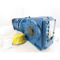 2HP 125-21RPM 13.6:1 Shaft Mount Gear Motor W/Brake & Inverter VPWM MM15D-503-00