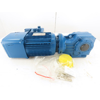 2HP 125-21RPM 13.6:1 Shaft Mount Gear Motor W/Brake & Inverter VPWM MM15D-503-00