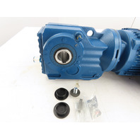 2HP 125-21RPM 13.6:1 Shaft Mount Gear Motor W/Brake & Inverter VPWM MM15D-503-00