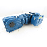 2HP 125-21RPM 13.6:1 Shaft Mount Gear Motor W/Brake & Inverter VPWM MM15D-503-00
