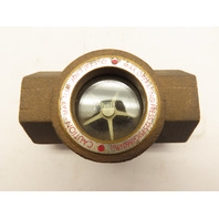 Anderson (Dwyer) 100 1 1/4"NPT Midwest Sight Glass Flow Indicator Brass