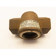 Anderson (Dwyer) 100 1 1/4"NPT Midwest Sight Glass Flow Indicator Brass