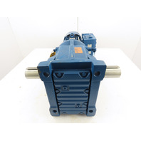 5HP 3.5-21.43 RPM 79.34:1 Right Angle Gear Motor Brake Inverter VFD MM30D-503-00