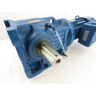5HP 3.5-21.43 RPM 79.34:1 Right Angle Gear Motor Brake Inverter VFD MM30D-503-00