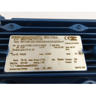 5HP 3.5-21.43 RPM 79.34:1 Right Angle Gear Motor Brake Inverter VFD MM30D-503-00