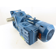 5HP 3.5-21.43 RPM 79.34:1 Right Angle Gear Motor Brake Inverter VFD MM30D-503-00