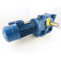 5HP 3.5-21.43 RPM 79.34:1 Right Angle Gear Motor Brake Inverter VFD MM30D-503-00