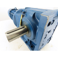 5HP 3.5-21.43 RPM 79.34:1 Right Angle Gear Motor Brake Inverter VFD MM30D-503-00
