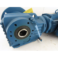 3HP 6.3-38.36 RPM 44.32:1 Ratio Gear Motor W/Brake Inverter VFD MM22D-503-00