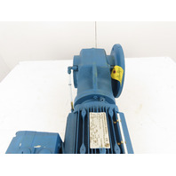 3HP 6.3-38.36 RPM 44.32:1 Ratio Gear Motor W/Brake Inverter VFD MM22D-503-00