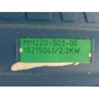 3HP 6.3-38.36 RPM 44.32:1 Ratio Gear Motor W/Brake Inverter VFD MM22D-503-00