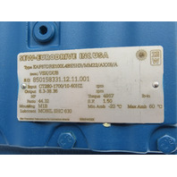 3HP 6.3-38.36 RPM 44.32:1 Ratio Gear Motor W/Brake Inverter VFD MM22D-503-00