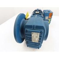 3HP 6.3-38.36 RPM 44.32:1 Ratio Gear Motor W/Brake Inverter VFD MM22D-503-00