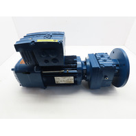 Sew 1HP 35-213RPM 7.97:1 Ratio Gear Motor W/Brake Inverter MM07D-503-00 380-500V