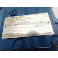 3HP 6.3-38 RPM 44.32:1 Shaft Mount Gear Motor W/Brake & Inverter MM22D-503-00