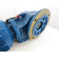 3HP 6.3-38 RPM 44.32:1 Shaft Mount Gear Motor W/Brake & Inverter MM22D-503-00