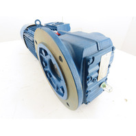 3HP 6.3-38 RPM 44.32:1 Shaft Mount Gear Motor W/Brake & Inverter MM22D-503-00
