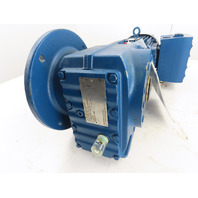 3HP 6.3-38 RPM 44.32:1 Shaft Mount Gear Motor W/Brake & Inverter MM22D-503-00