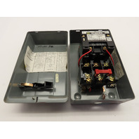 Square D 8536SAG12 Nema Size 00 Motor Starter 2 Hp W/Enclosure 120V Coil