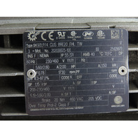 Nord 8.9RPM 195:1Ratio 2Hp Heli-Bev Right-Angle Invertor Duty Gear Motor Brake