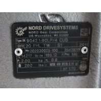 Nord 8.9RPM 195:1Ratio 2Hp Heli-Bev Right-Angle Invertor Duty Gear Motor Brake