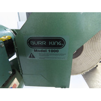 Burr King 1000 3 Hp Double Spindle Deburring & Polishing Machine w/ Pedestal