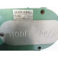 Burr King 1000 3 Hp Double Spindle Deburring & Polishing Machine w/ Pedestal