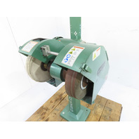 Burr King 1000 3 Hp Double Spindle Deburring & Polishing Machine w/ Pedestal