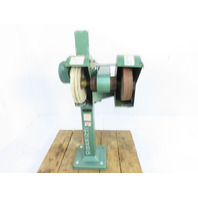 Burr King 1000 3 Hp Double Spindle Deburring & Polishing Machine w/ Pedestal