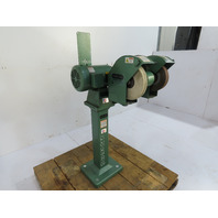 Burr King 1000 3 Hp Double Spindle Deburring & Polishing Machine w/ Pedestal