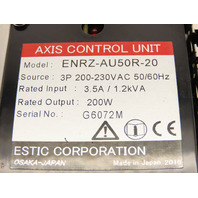 Estic Corp ENRZ-AU50R-20 Axis Control Input 200-230VAC 3.5A/1.2kVa Output 200W