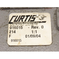 Curtis 214 Right Angle Type F Bevel Gearbox 1:1 Ratio 1" Dia x 2" long Shafts