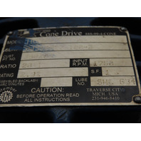 Cone Drive HO30-6 20:1 Ratio Right Angle Worm Gear 2.92HP 1750RPM Gearbox