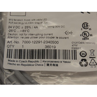 Murr 7000-12291-2340500 Sensor Connector Female 0&deg; M12 Socket 5m 4 Pins - Plain