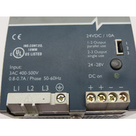 Sola SDN 10-24-480 Rev.B Power Supply In 3AC 400-500V Out 24 VDC/10A