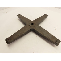 Industrial Cast Iron Lamp T-Base 14x14" 6.6LB 3/4-10 thread in the center