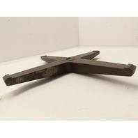 Industrial Cast Iron Lamp T-Base 14x14" 6.6LB 3/4-10 thread in the center