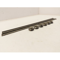 DualVee linear guide system 2-18" rails and 6 Linear Vee Groove Guide Wheels