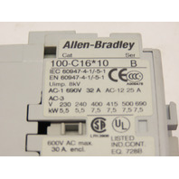 Allen Bradley 100-C16*10 Series B Contactor 120v/60Hz Coil
