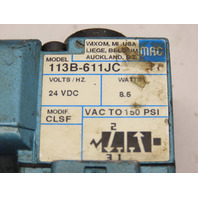 Mac 113B-611JC CLSF Solenoid Air Valve w/pigtail wire 24VDC 150PSI