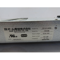 OHM Electric OC-31-A200 Cooler Electrical Panel Heat Exchanger Box Fan Series