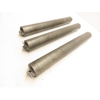 Lot of 3  HD 2"x16"Gravity Conveyor Rollers Ball Bearing 7/16"Hex Axle Saw Feed