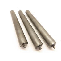 Lot of 3  HD 2"x16"Gravity Conveyor Rollers Ball Bearing 7/16"Hex Axle Saw Feed