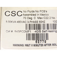 CSC 543PCDMF1 Self Healing Capacitor 5.00KVA 480VAC 3-PH 60HZ