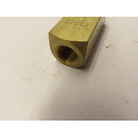Parker C600B Hydraulic  Inline Check Valve 3/8" NPT Brass