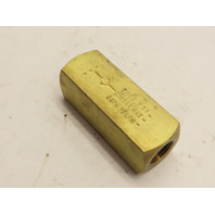 Parker C600B Hydraulic  Inline Check Valve 3/8" NPT Brass