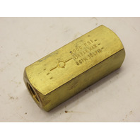 Parker C600B Hydraulic  Inline Check Valve 3/8" NPT Brass