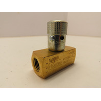 Parker HYDRAULIC FLOW VALVE 2000PSI 1/4"NPT Brass N400B/11GN NIB