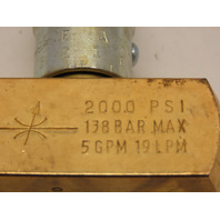 Parker HYDRAULIC FLOW VALVE 2000PSI 1/4"NPT Brass N400B/11GN NIB